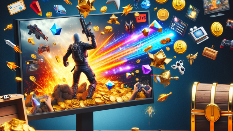 "Imagen ilustrativa de la función Drops de Twitch, mostrando recompensas de juegos y la interfaz de usuario, ideal para entender cómo activar y aprovechar esta herramienta para gamers."